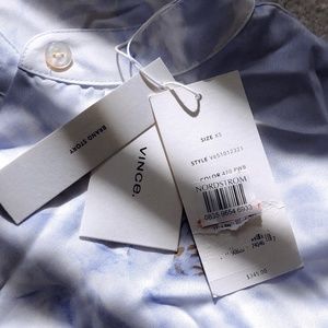Vince Printed satin-crepe shirt